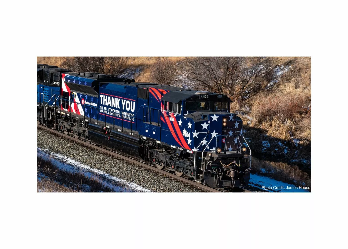 Athearn Genesis 2.0 ATHG04404 HO EMD SD70ACe, Tsunami2 DCC Sound, Montana Rail Link Essential Workers #4404