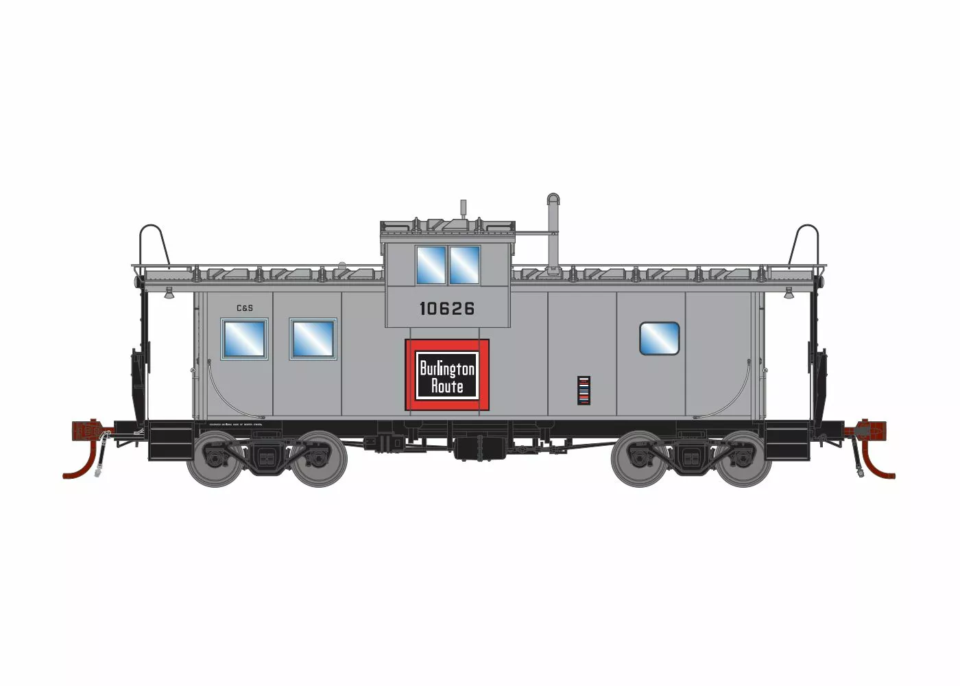 Athearn Genesis ATHG78369 HO ICC Caboose, DCC Sound & Lights, Colorado & Southern #10627