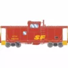 Athearn Genesis ATHG78376 HO CE-8 ICC Caboose, DCC Lights & Sound, Santa Fe Kodachrome #999700