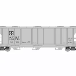 Athearn ATH28329 N PS2 2893 3-Bay Covered Hopper, Santa Fe #300768
