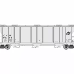 Athearn Genesis ATHG73603 HO PS2 2893 3-Bay Covered Hopper, Chicago Northwestern #95387